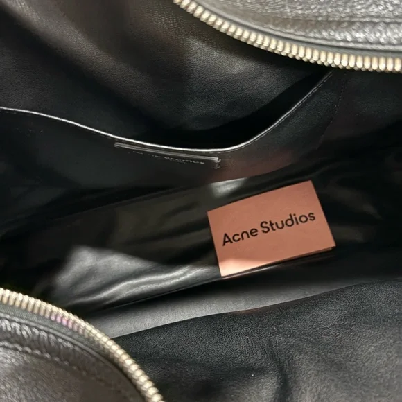 Acne Studio Camero Black Leather Camera Shoulder Bag - Picture 10 of 14